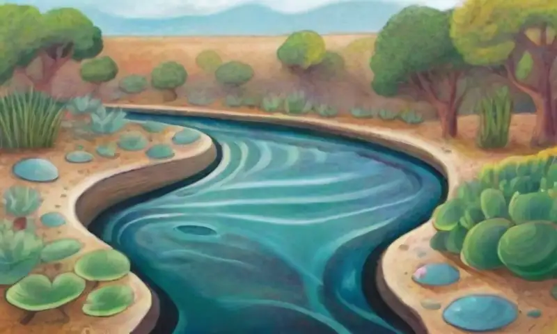 Una imagen vibrante que muestra la armonía entre naturaleza y humanidad a través de colores y detalles intricados