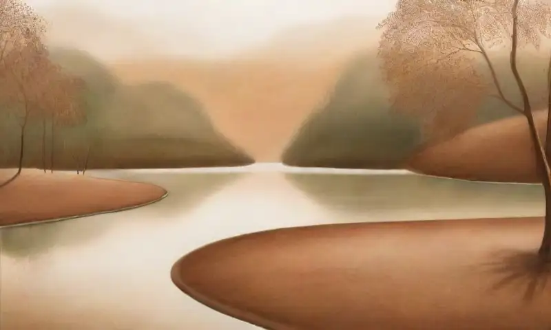 Una escena serena con luz suave