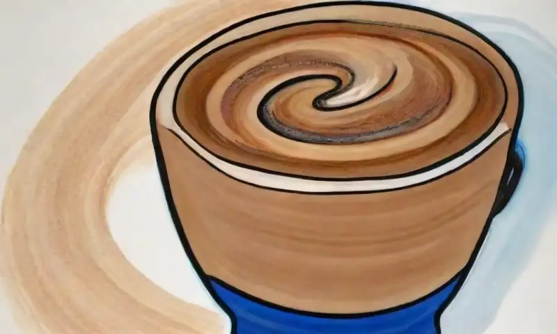 Una taza de café refleja tensión y calma en un juego de luces y sombras que evoca emociones contrastantes