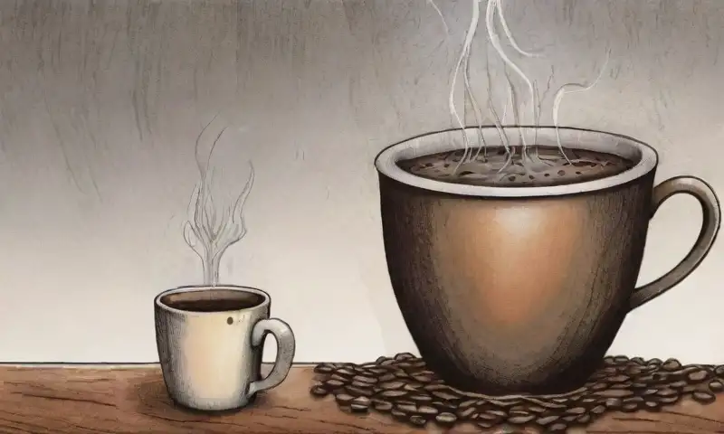 La imagen representa la tensión y la calma en torno a una taza de café